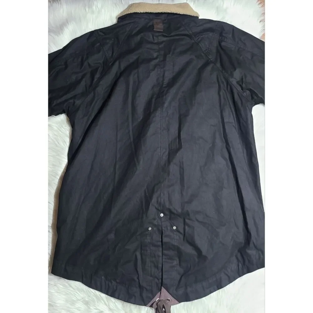 Free People Black Utility Jacket with Cream Lining - Picture 8 of 14